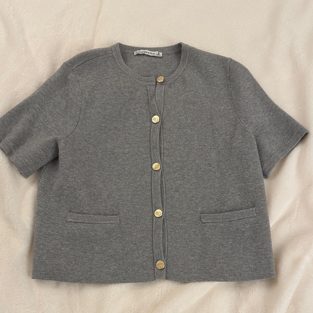 Abercrombie LuxeLoft Short Sleeve Cardigan